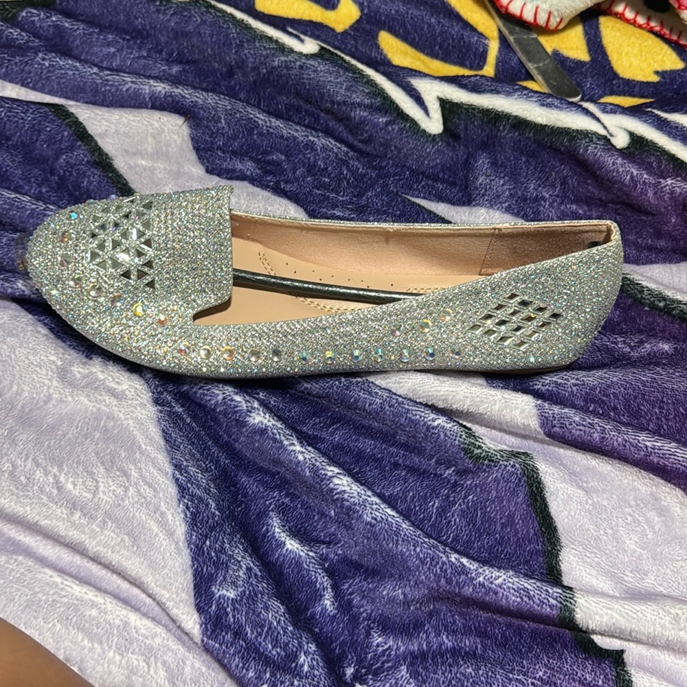 Sparkling Silver Women's Flats